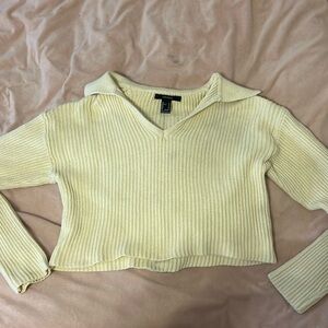 light yellow forever 21 sweater